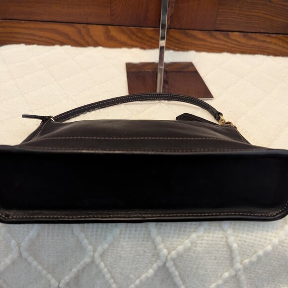 COACH vintage 9311 mini black leather bag baguette - Picture 6 of 11